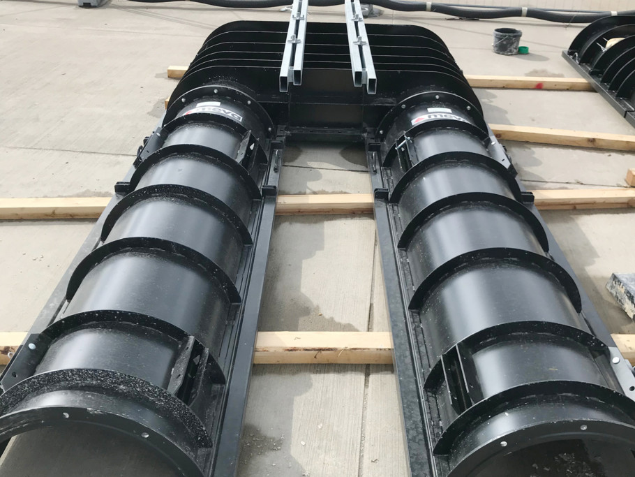 Formwork that has been pre-assembled offsite