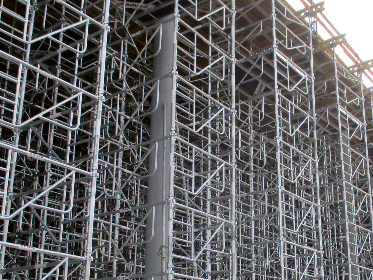 Shoring towers used in formwork construction