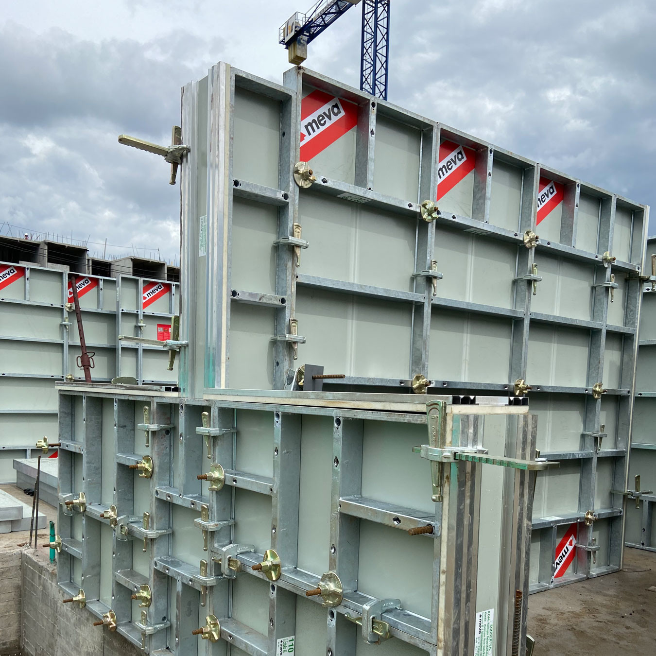 MEVA branded formwork panels as part of the EcoAs system