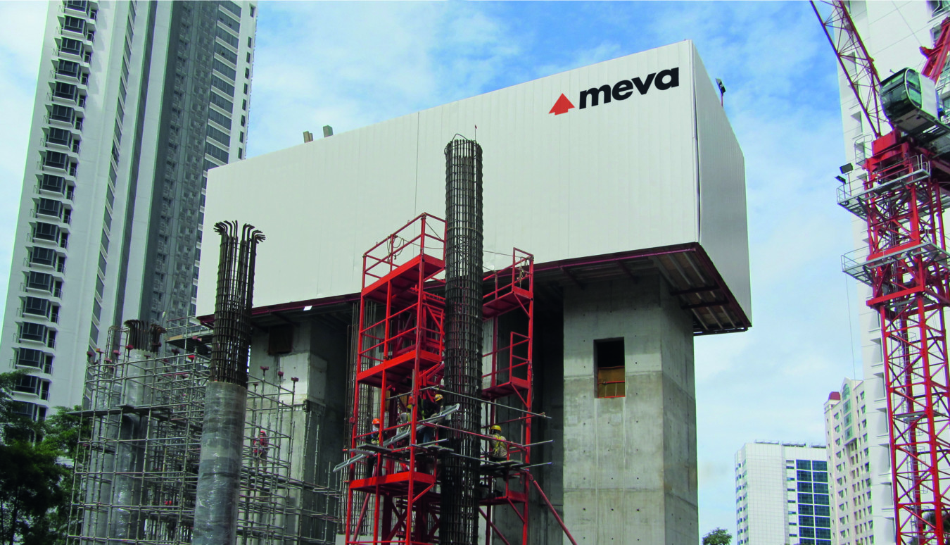 Construction of High Rise Admore Park in Singapore using MEVA Mac climbing system