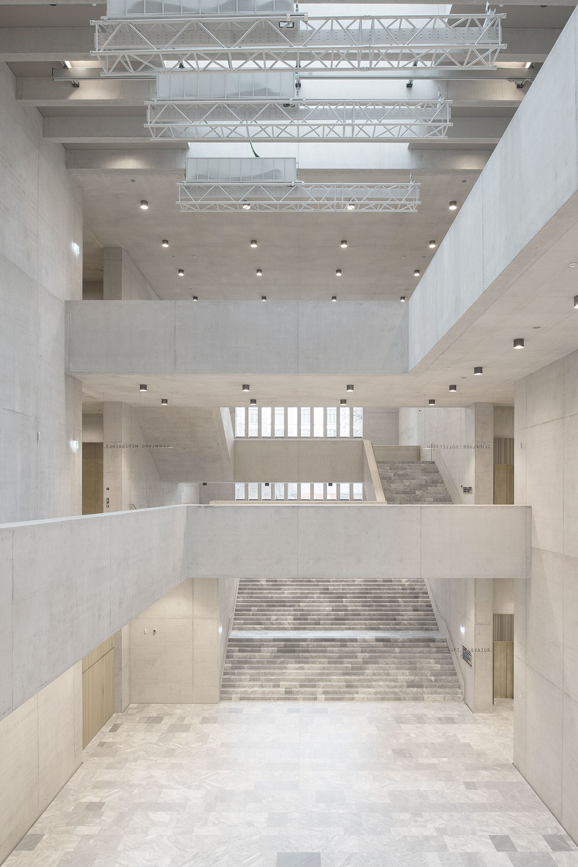 Interior of the extension to the Zurich arthouse using MEVA formwork to achieve fair faced concrete construction