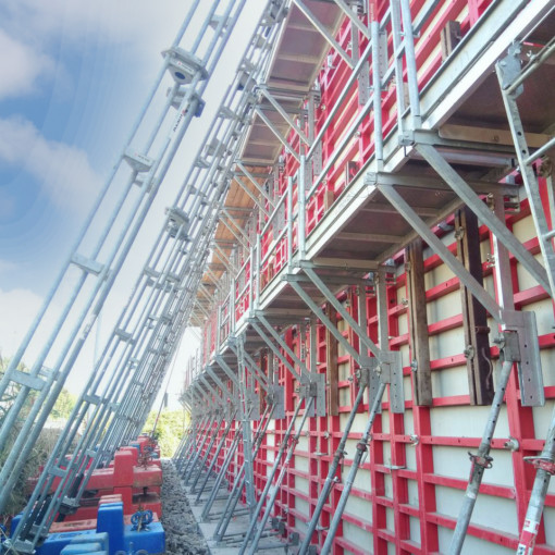 Construction of Bridge Versoud France_MEVA formwork products
