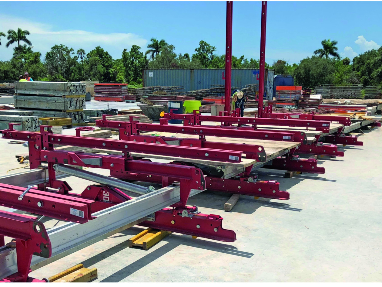 Image of climbing formwork used to build residential property in Naples Florida