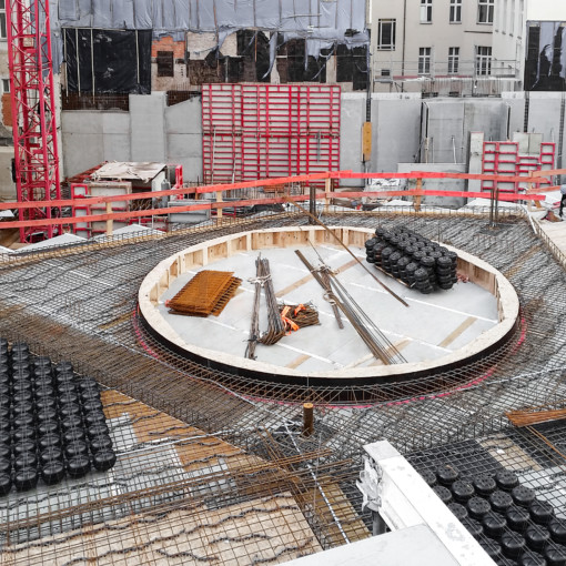 The upper level of the Kudamm boulevard in construction
